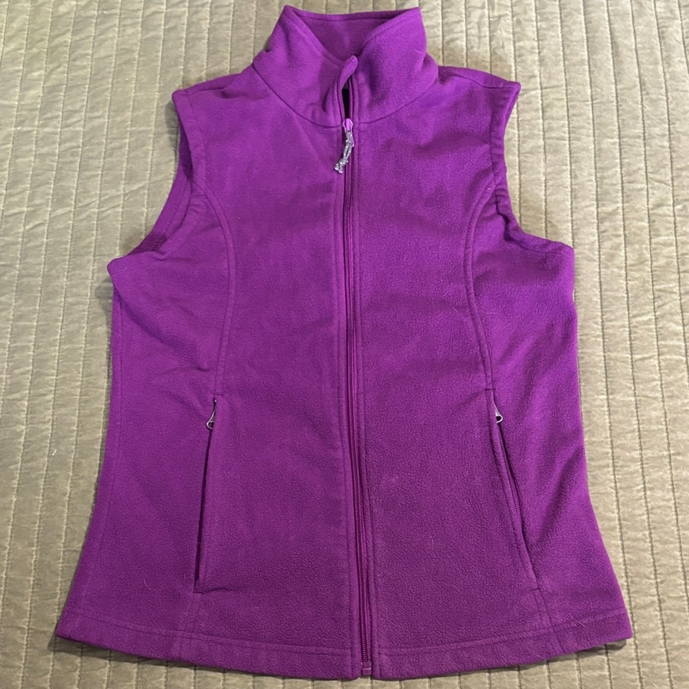 Purple Sleeveless Zip-Up Vest